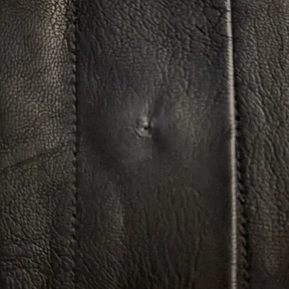 French Black snap front faux leather skirt XS - Picture 11 of 15